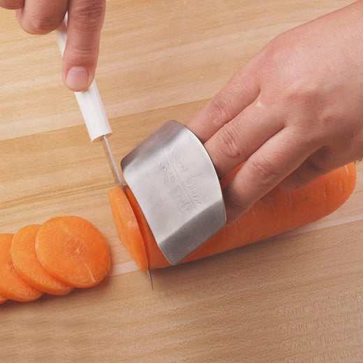 Protège-doigt en inox - Finies les coupures !