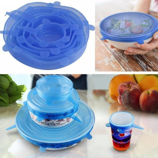 6 Couvercles en Silicone réutilisables à l'infini !