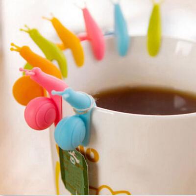 5 infuseurs à thé colorés en forme d'escargot